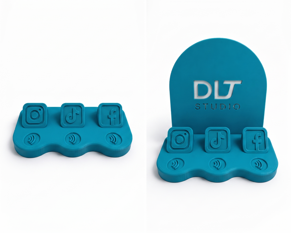 3D Printed NFC Pay Stand | Custom Logo Name Plate | Social Media Tap Display | Small Business