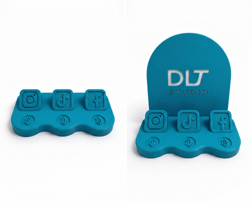 3D Printed NFC Pay Stand | Custom Logo Name Plate | Social Media Tap Display | Small Business