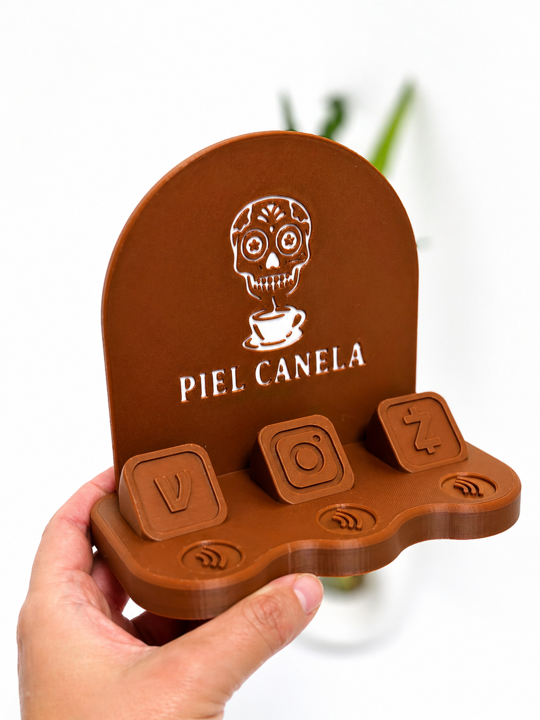 3D Printed NFC Pay Stand | Custom Logo Name Plate | Social Media Tap Display | Small Business