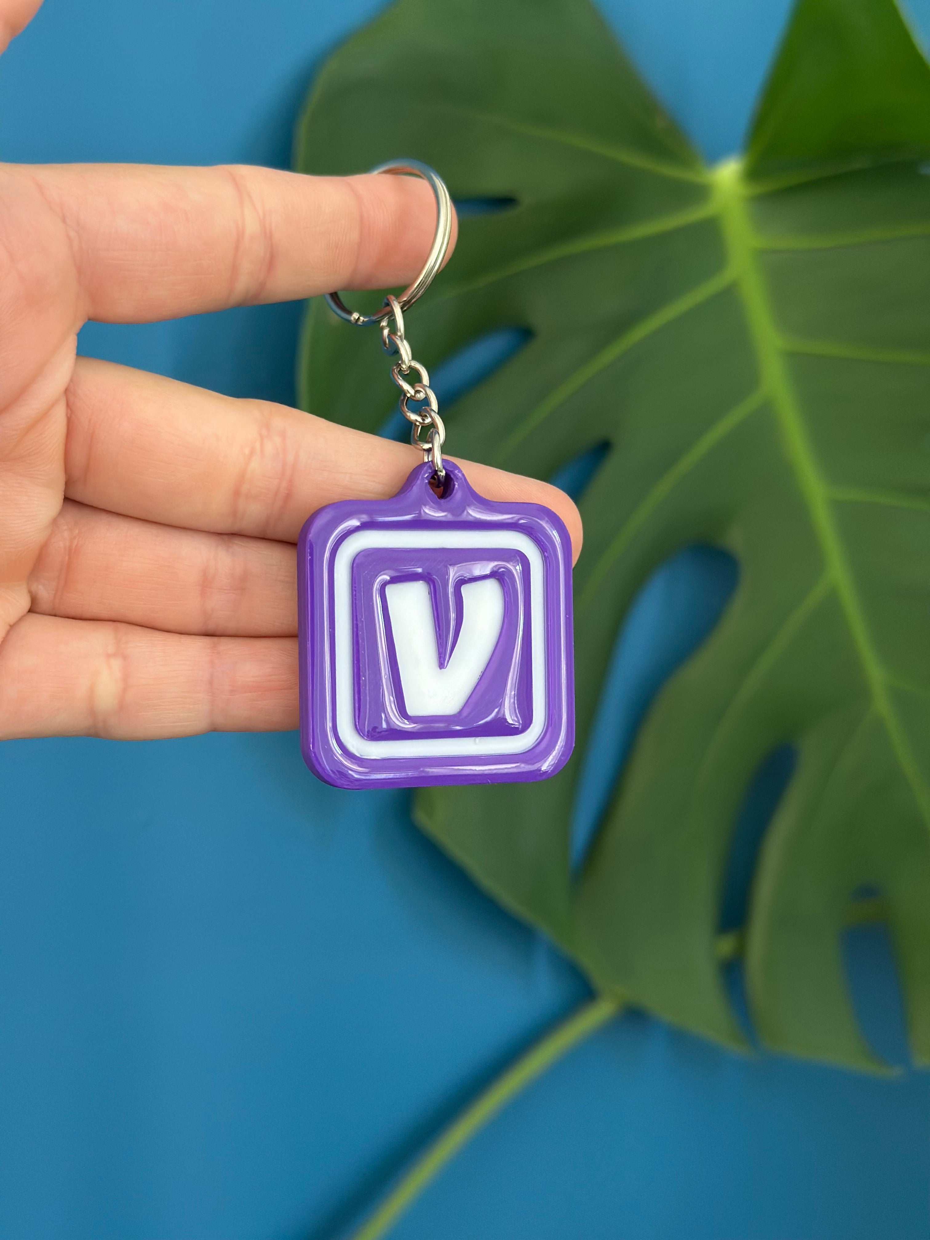 NFC Keychain 3D Printed | Digital Business Card | Share Instagram TikTok Venmo | Custom Social Media Keychain Gift