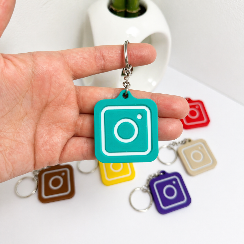 NFC Keychain 3D Printed | Digital Business Card | Share Instagram TikTok Venmo | Custom Social Media Keychain Gift