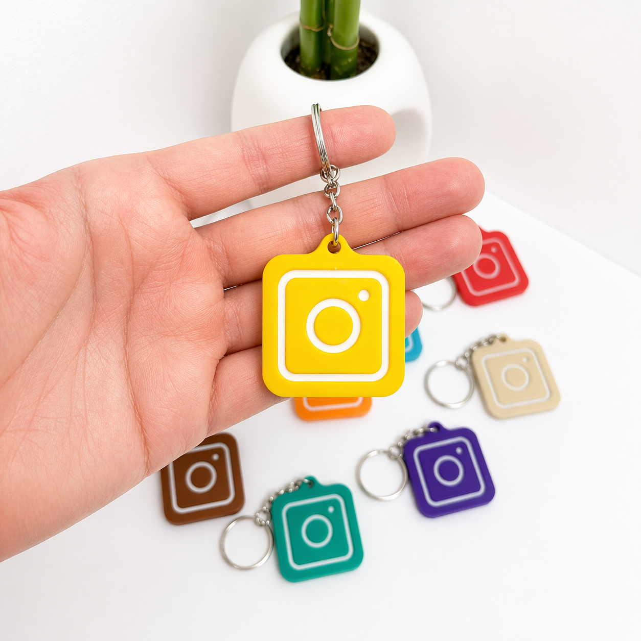 NFC Keychain 3D Printed | Digital Business Card | Share Instagram TikTok Venmo | Custom Social Media Keychain Gift