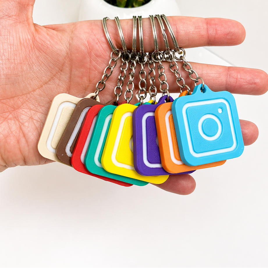 NFC Keychain 3D Printed | Digital Business Card | Share Instagram TikTok Venmo | Custom Social Media Keychain Gift