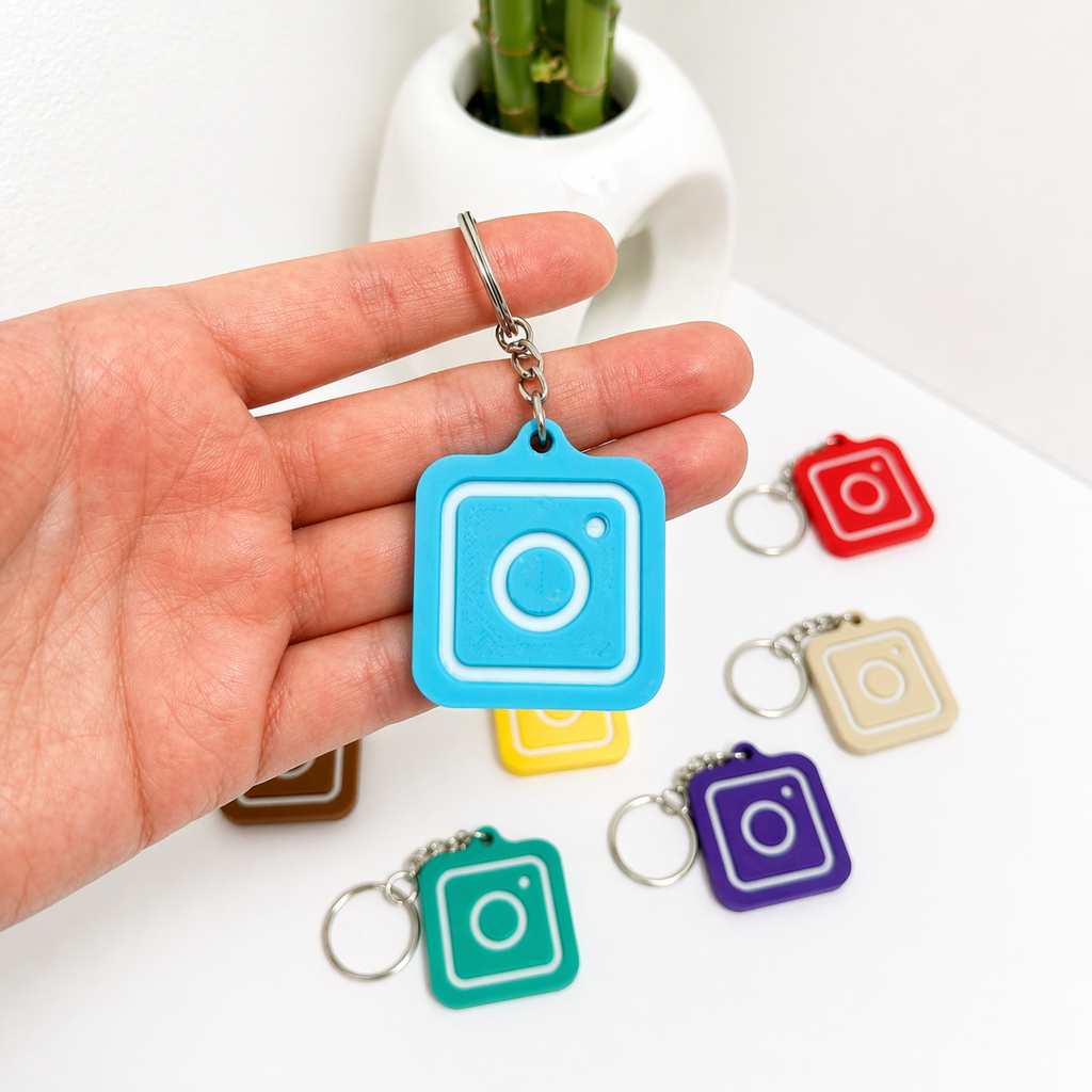 NFC Keychain 3D Printed | Digital Business Card | Share Instagram TikTok Venmo | Custom Social Media Keychain Gift