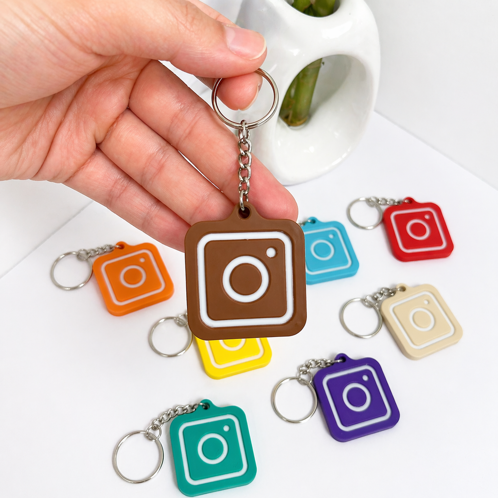 NFC Keychain 3D Printed | Digital Business Card | Share Instagram TikTok Venmo | Custom Social Media Keychain Gift