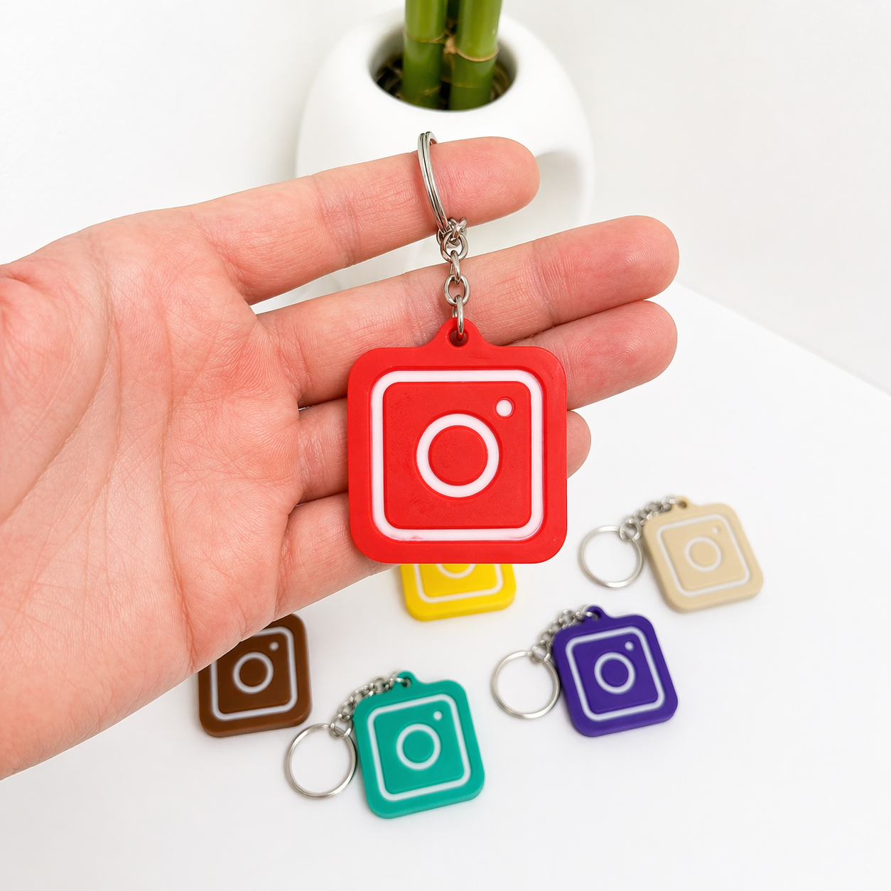 NFC Keychain 3D Printed | Digital Business Card | Share Instagram TikTok Venmo | Custom Social Media Keychain Gift