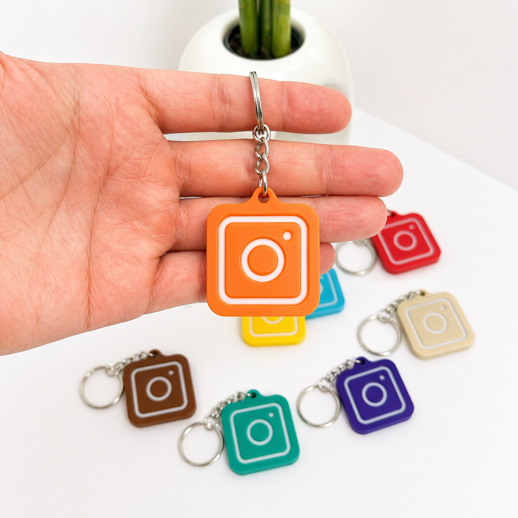 NFC Keychain 3D Printed | Digital Business Card | Share Instagram TikTok Venmo | Custom Social Media Keychain Gift